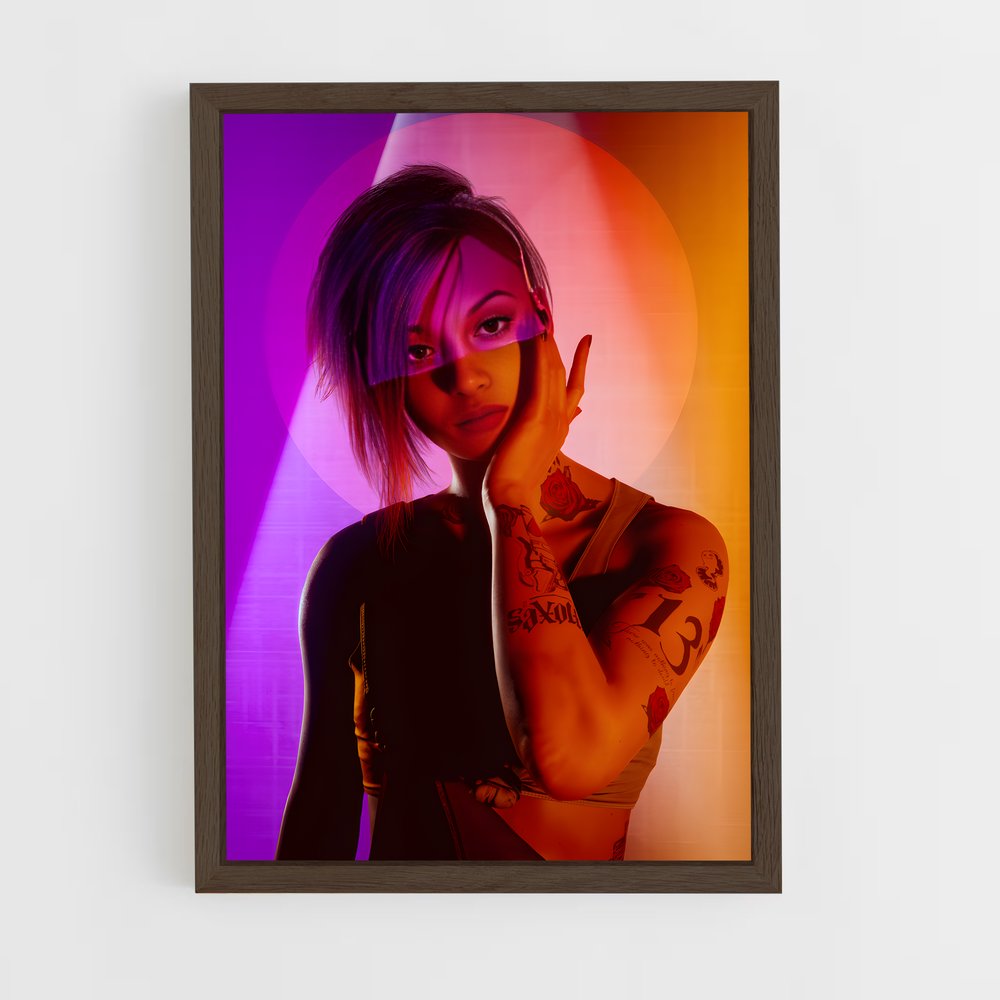 Poster Judy coup – affiche Cyberpunk (vue 5)
